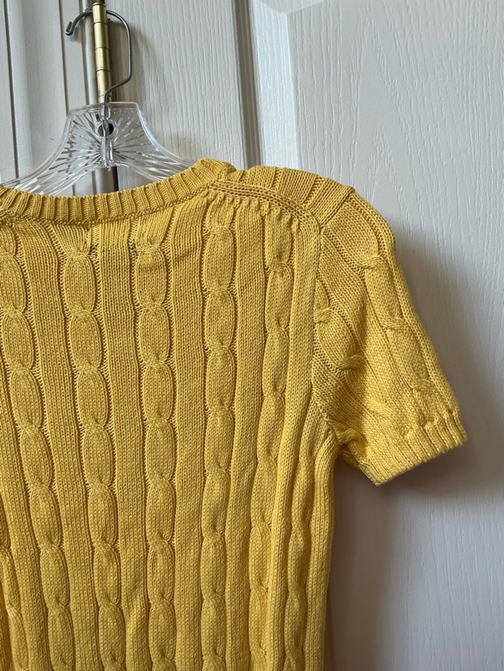 NWT POLO RALPH LAUREN YELLOW RIBBED CREWNECK LOGO POCKET SWEATER - Picture 11 of 15